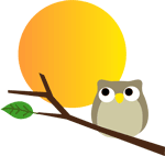 月とフクロウ